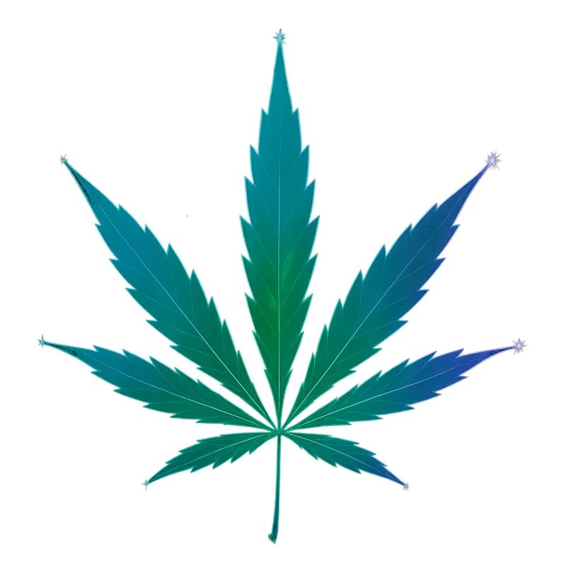Hanfblatt als Sternbild - Cannabis - Weed - Hanf