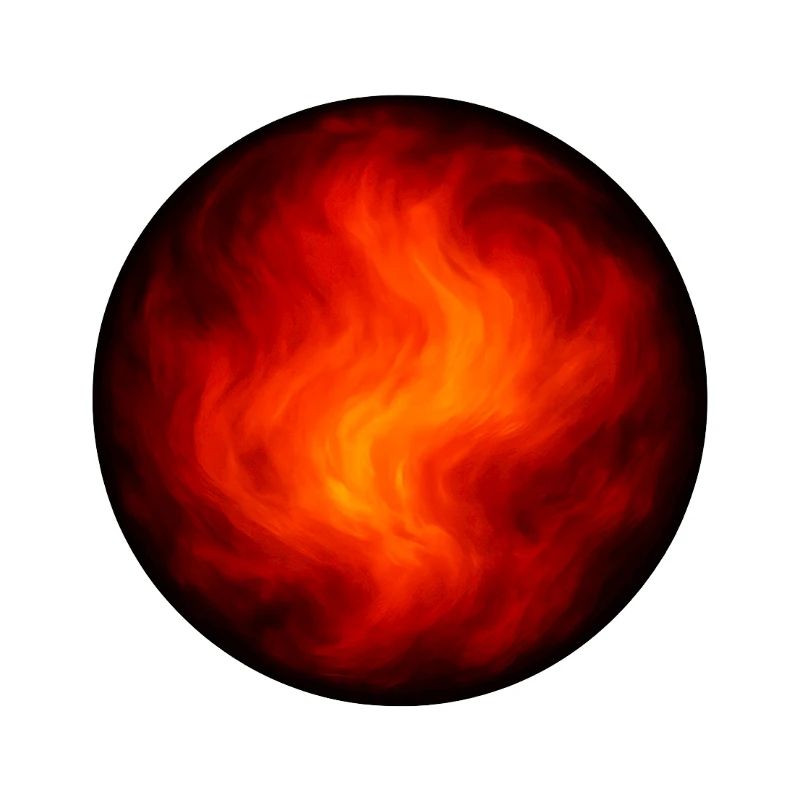 Wirbelnde Feuerkugel