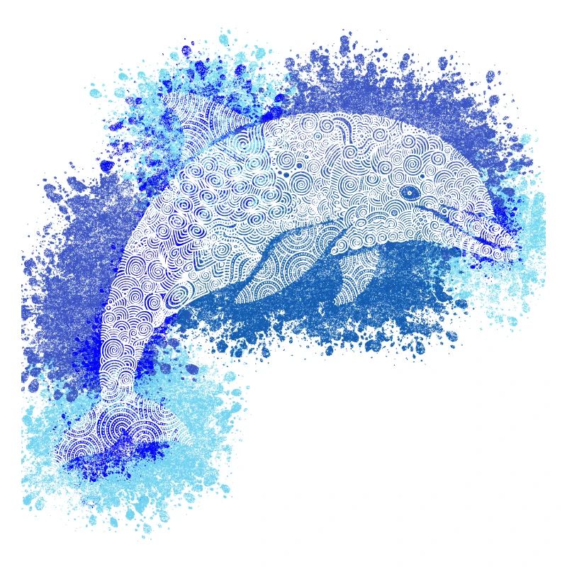 Zentangle-Delfin