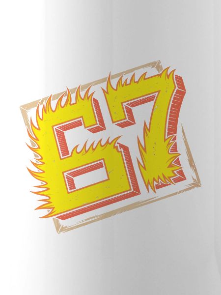 Flaming 67 Brainrot Emblem
