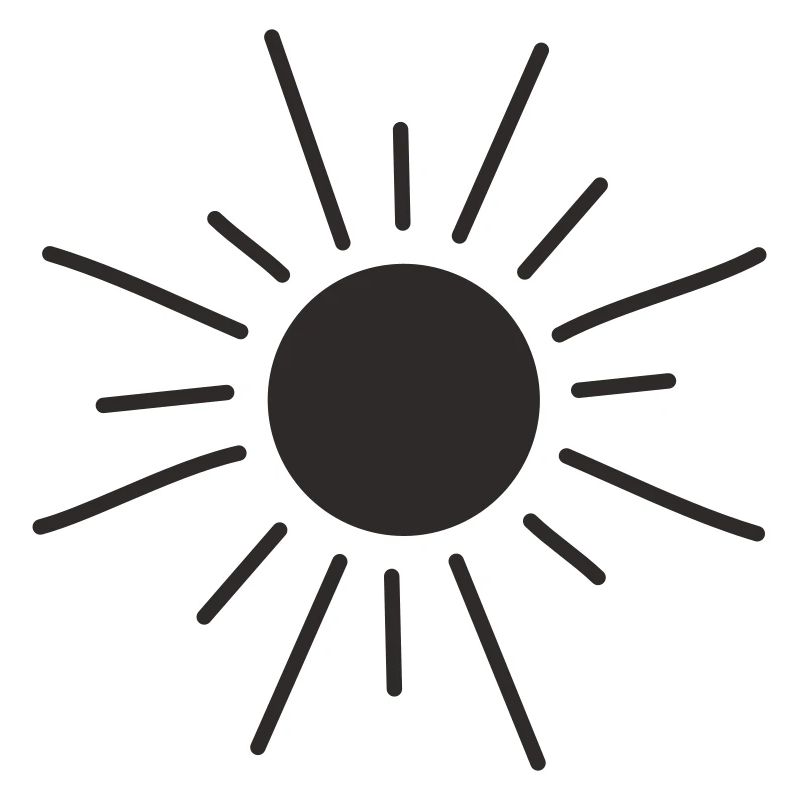 Soleil tiré joyeusement