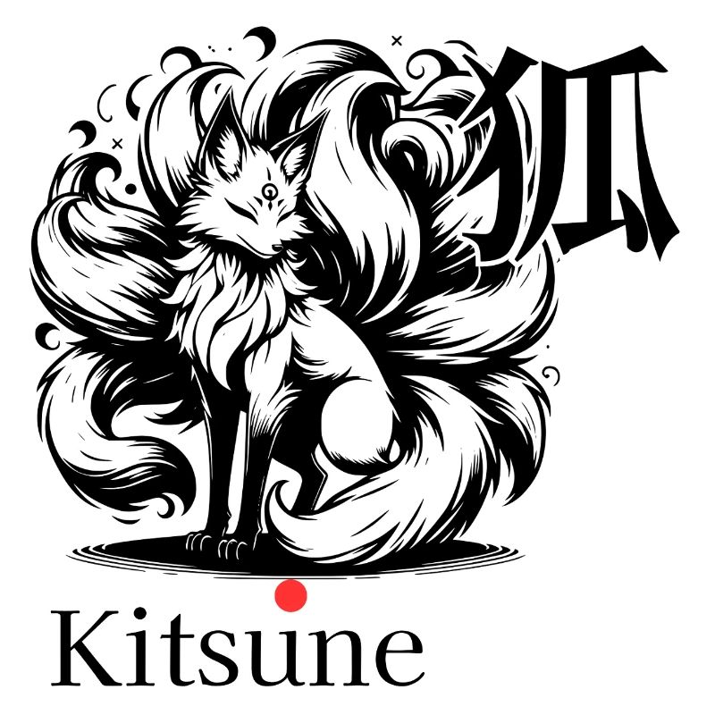 Kitsune Graffiti-Fuchszeichen