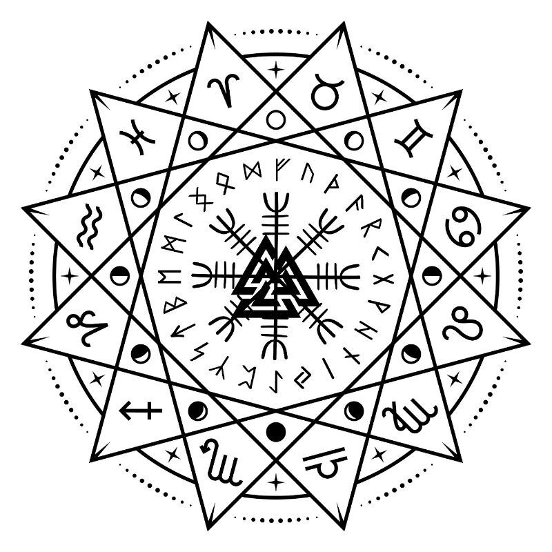 Geometric mountain mandala
