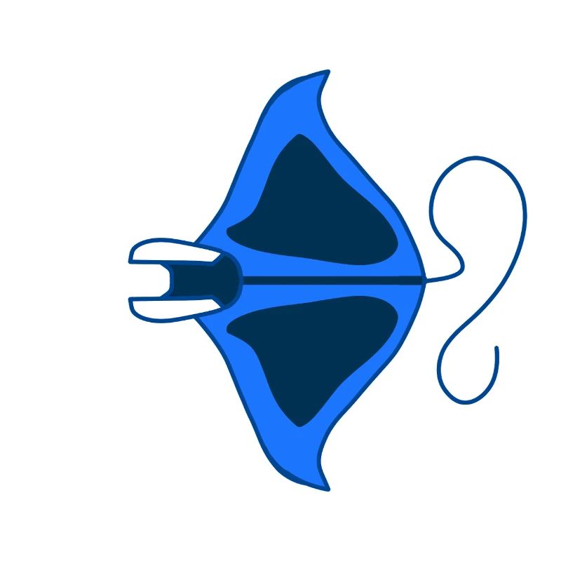 Manta Linear Blue Stylized