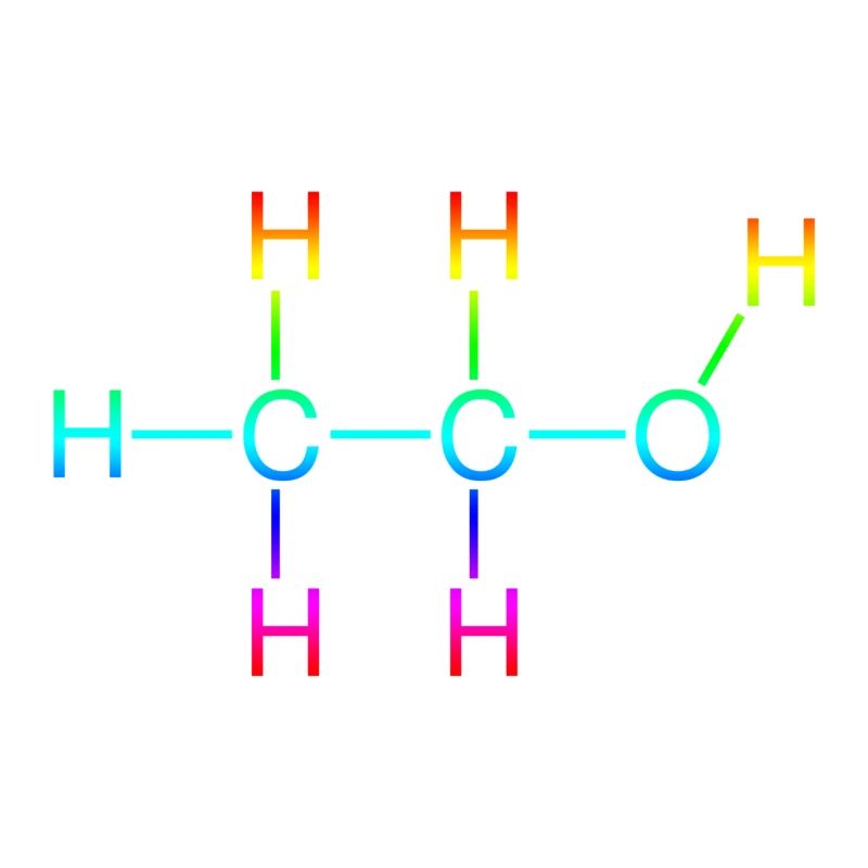 Ethanol Alcohol structural formula
