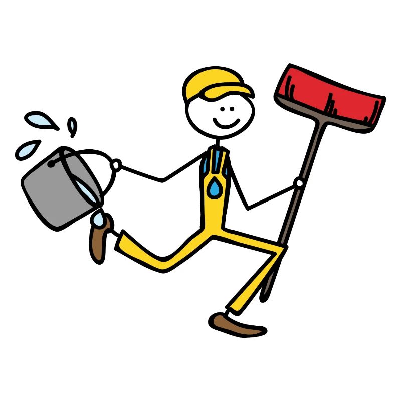 Cleaning man