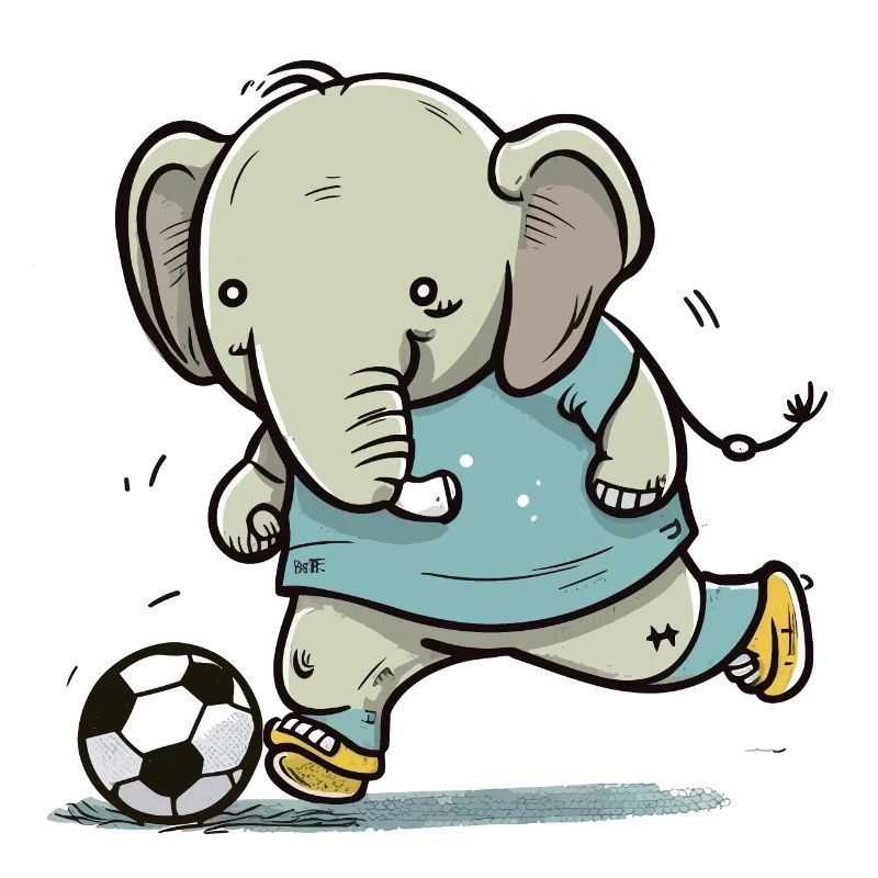 Fußball-versierter Elefant