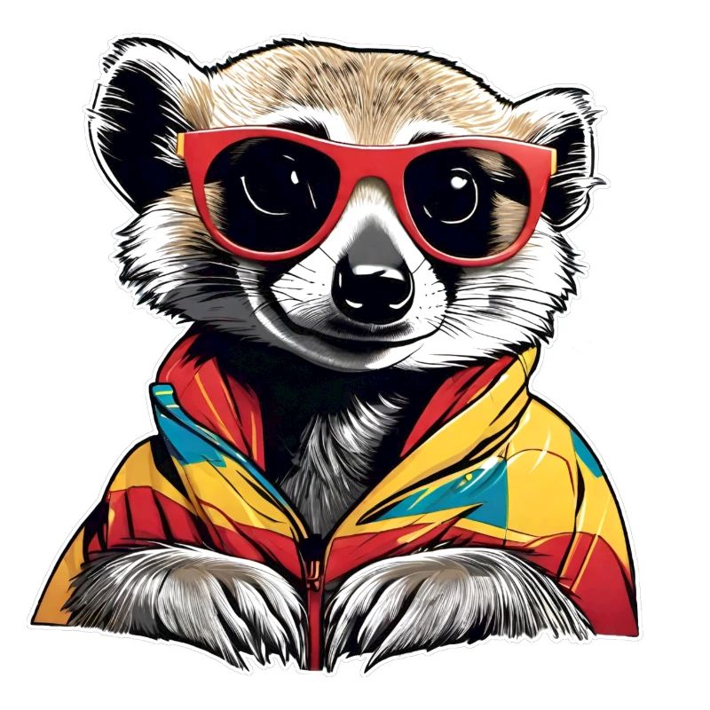 Suricate coquin avec lunettes de soleil