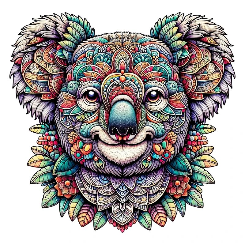 Koala décoré de Mandalas
