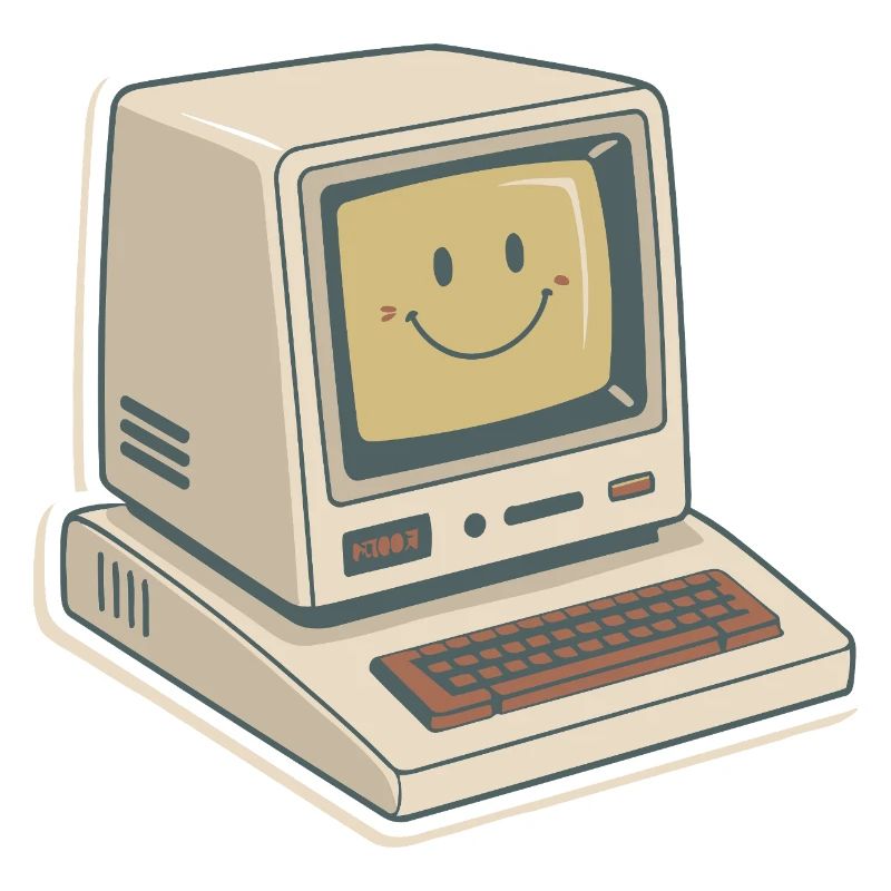 Vintage Smile Retro-Computer