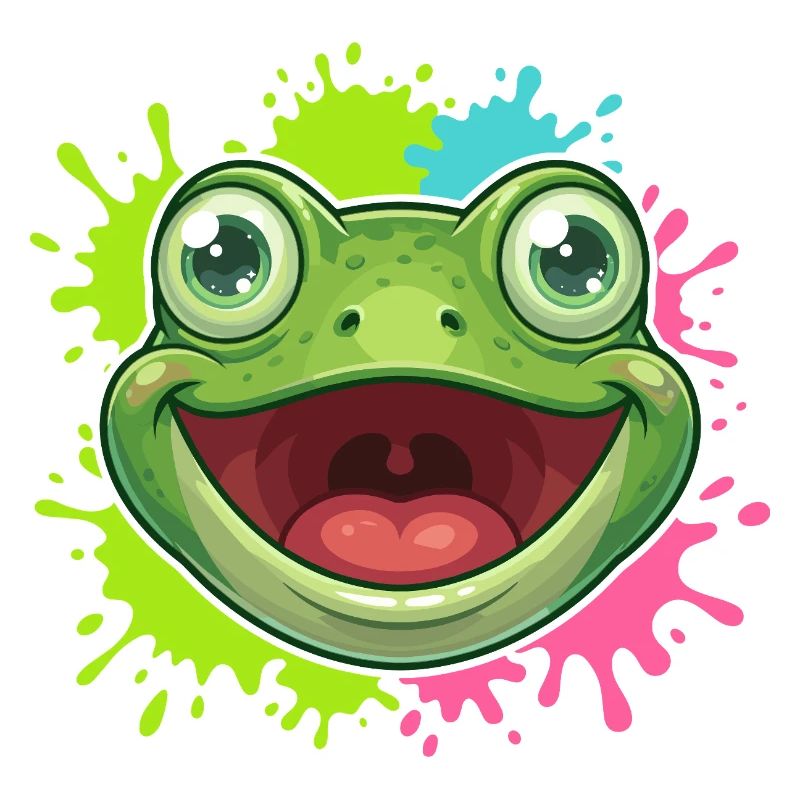 Éclaboussure joyeuse de grenouilles