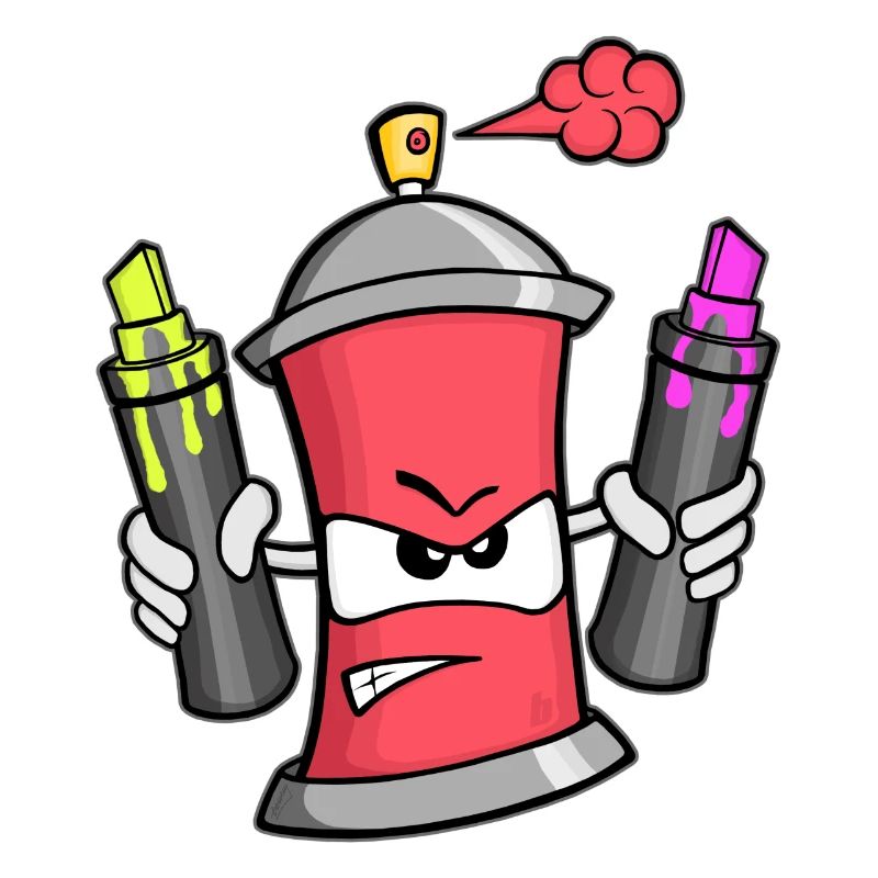 Graffiti Spray Can (red)