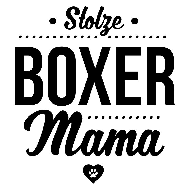 Stolze Boxer Mama Herz