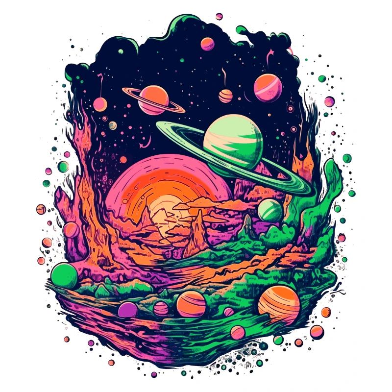 Mysterious solar system with planets