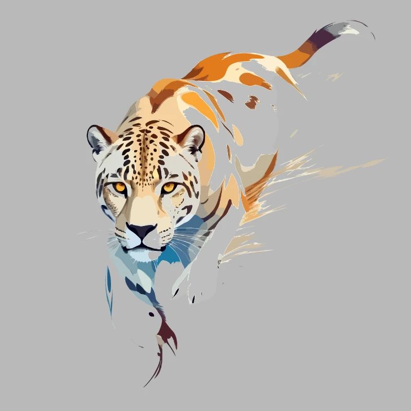 Leopard Vektor Kunst mit lebendiger Illustration