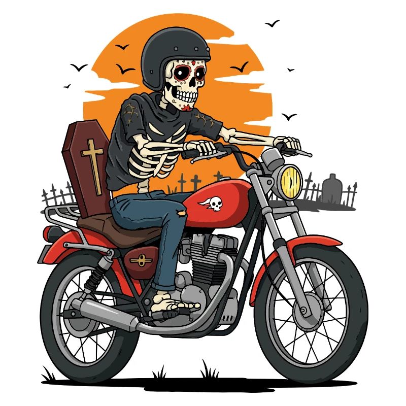Skeleton Biker