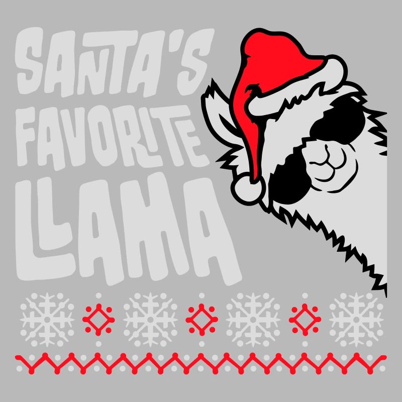 Santa's Favorite Llama Cool Sonnenbrille Seitlich