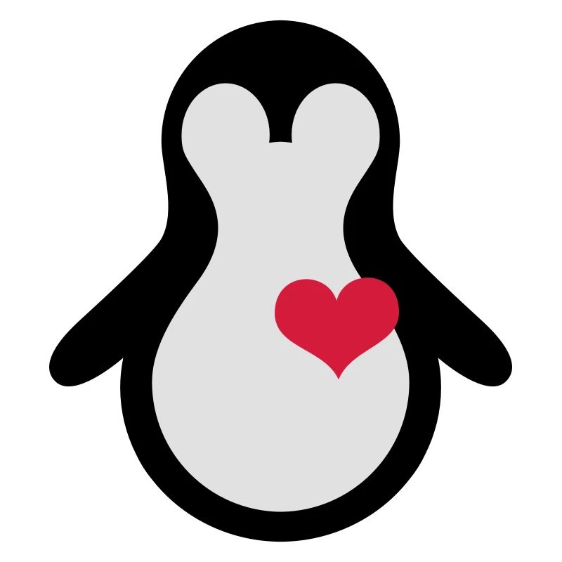 penguin with heart