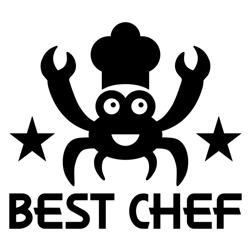 Meilleur chef (crabe, chapeau de chef, étoiles)