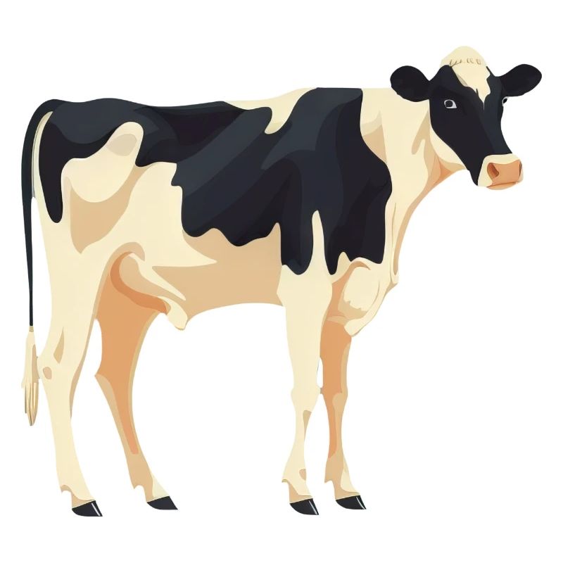 Vache debout - conception simple