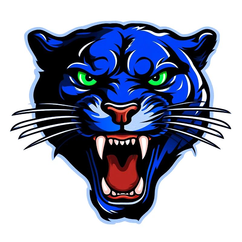 Panther Head Blue