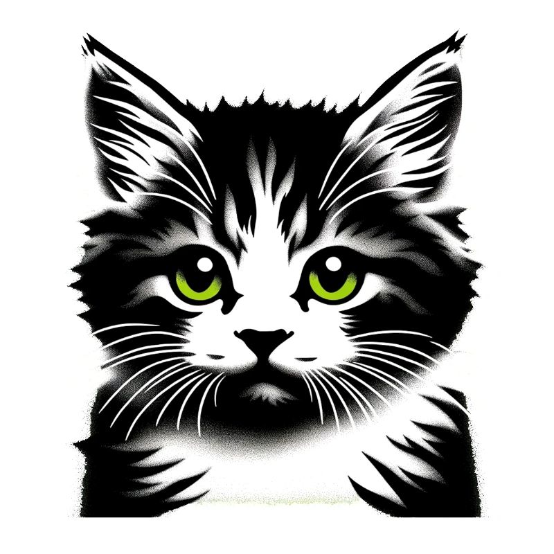 Visage de chat affectueux