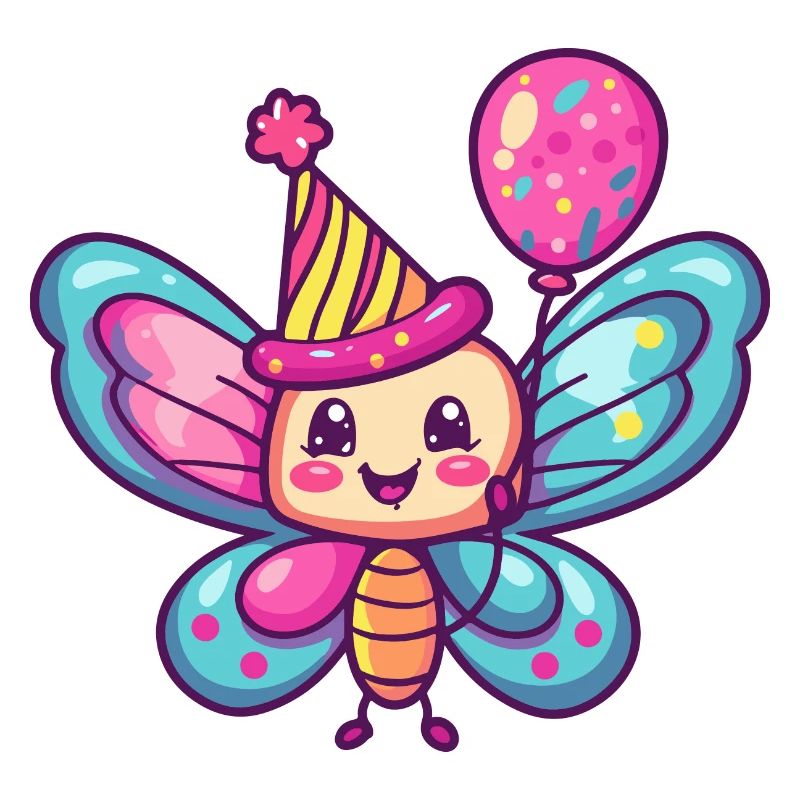 Butterfly Birthday Comic Cute