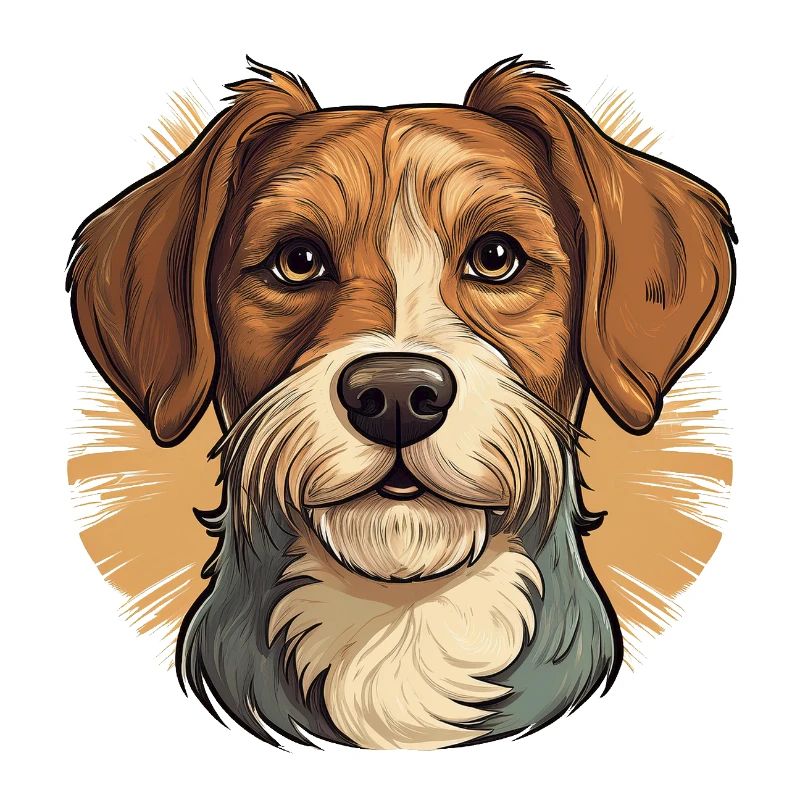 Hund im Comic retro Stil