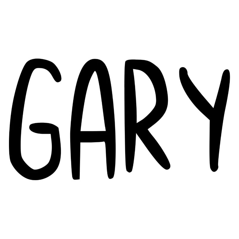 Gary Custom Name Font Text Birthday
