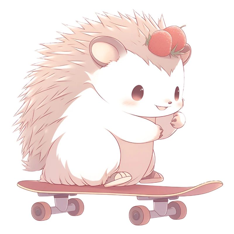 Süßer Igel skatet