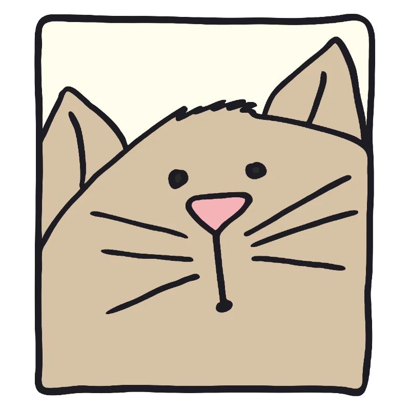 Tête de chat drôle