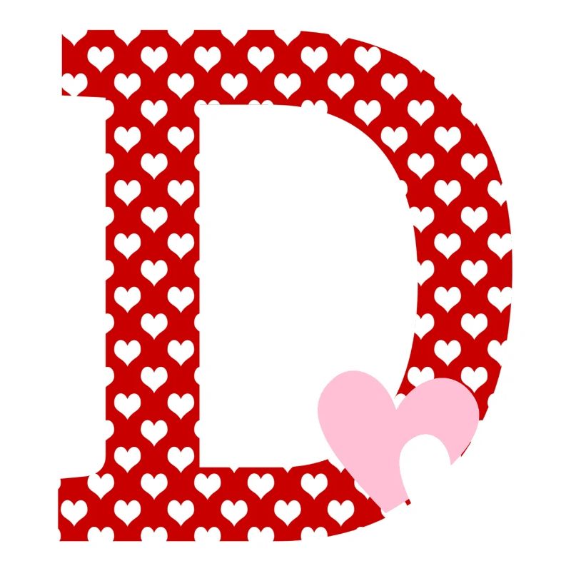 Buchstabe D Herz