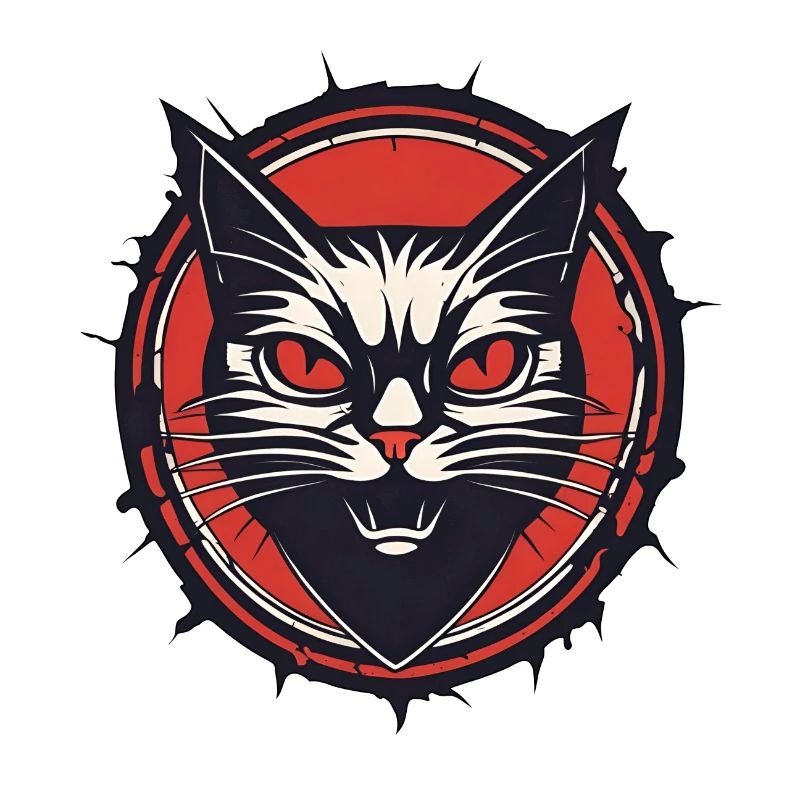 Devilish Cat / Kitty / Gothic / Halloween