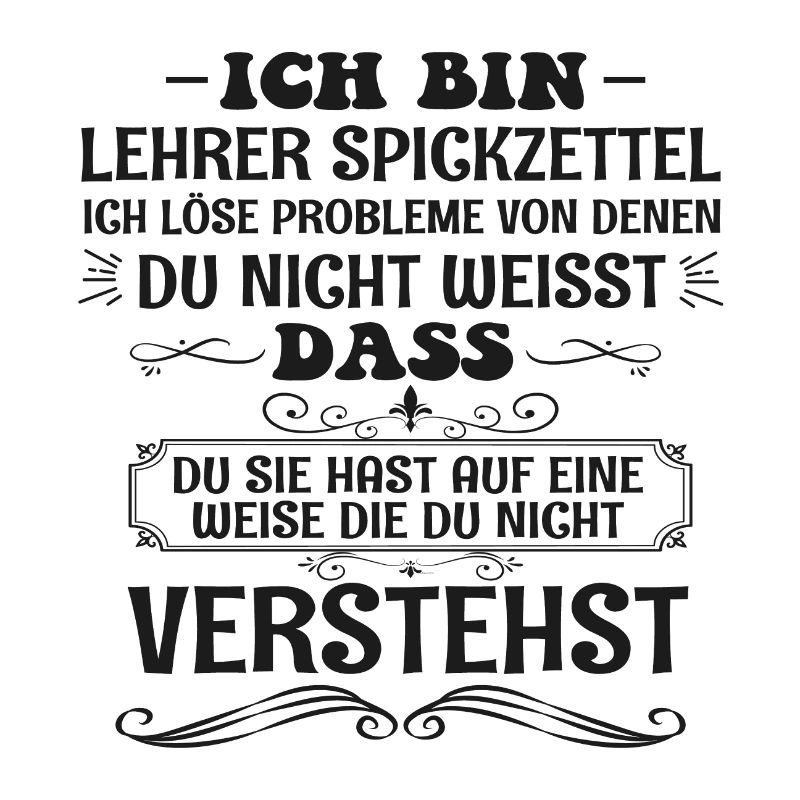Lustiges Lehrer Spickzettel Spruch Beruf Geschenk