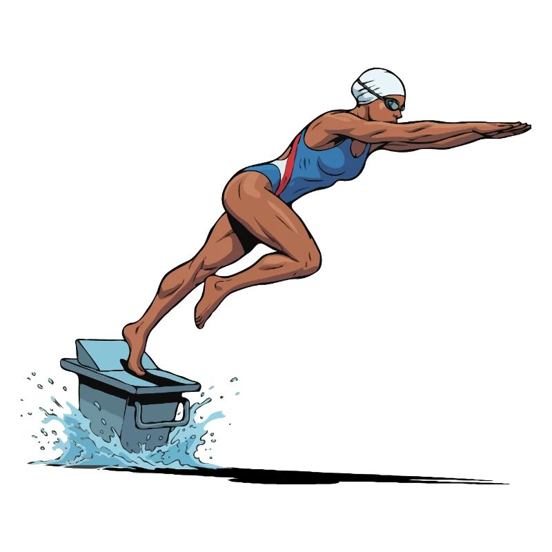 Swimmer Jump on Surfboard