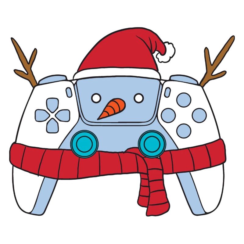 Schneemann-Videospiel-Controller Weihnachts-Gamer