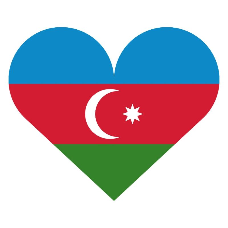 Herzflagge Aserbaidschans