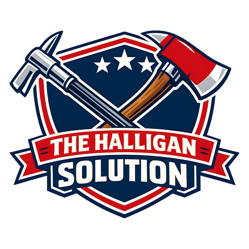 Halligan Solution Schild Grafik