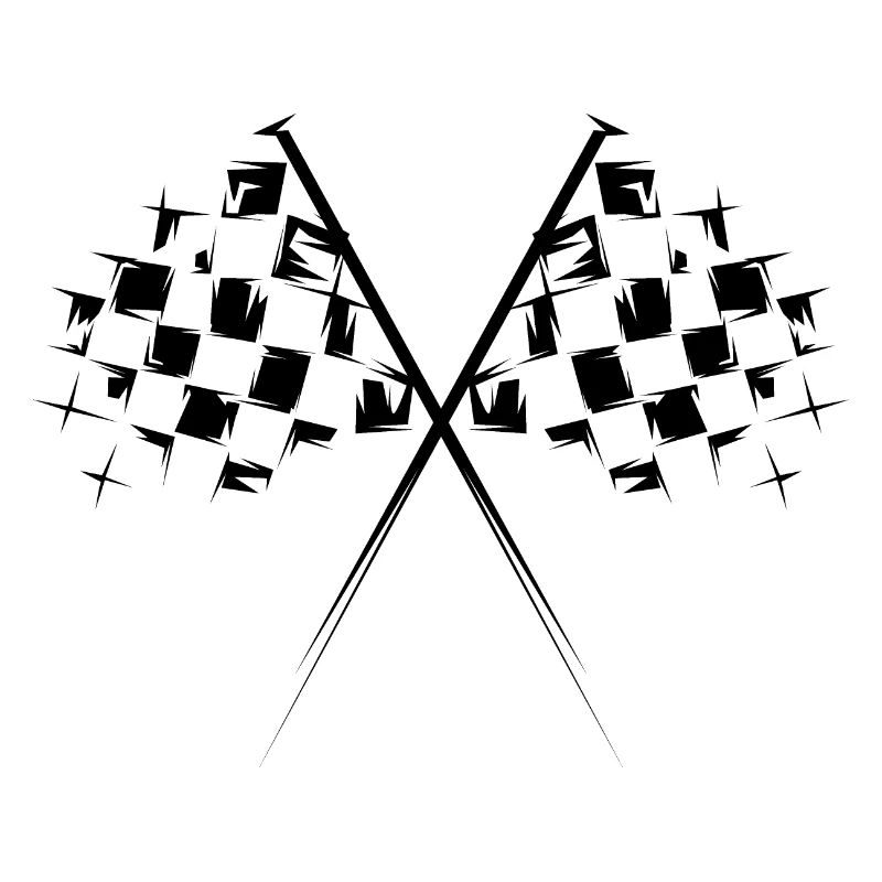 Icône du drapeau de course Illustration Icône du drapeau à damier