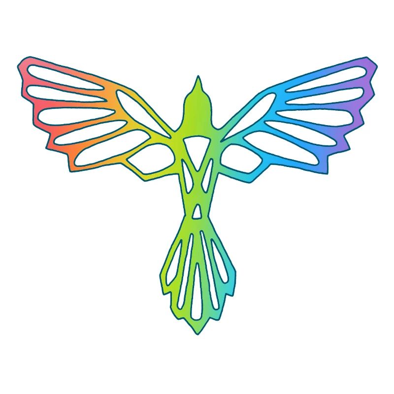 L'envol de l'oiseau multicolore