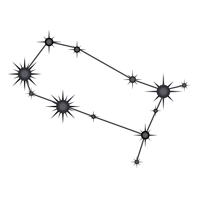 Zwillinge Sternbild Sternzeichen Schwarz & Grau
