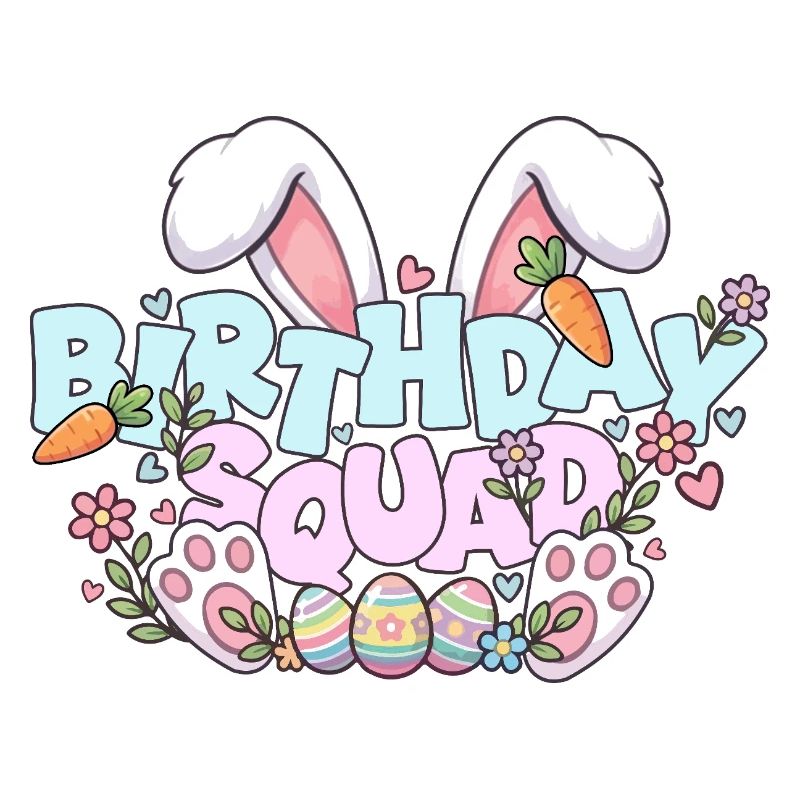 Escouade d’anniversaire Joyeux Lapin Lapin du dimanche de Pâques