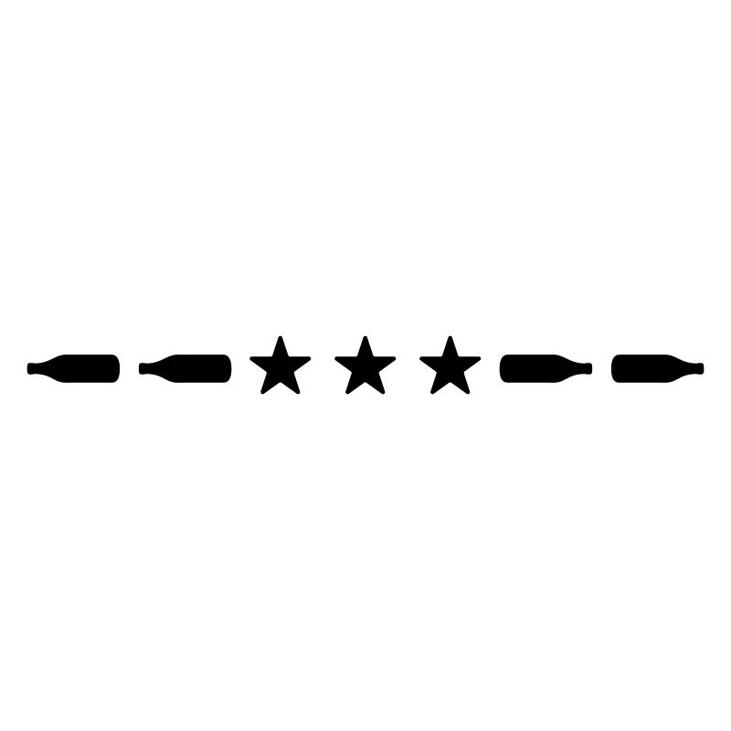 Beer bottles star dividing line