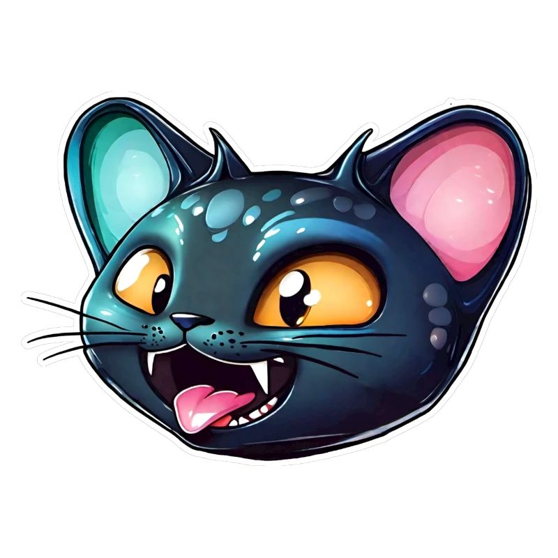 Drôle de visage de chat extraterrestre