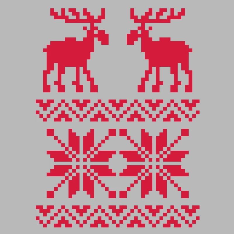 Elch-Muster-Weihnachtspullover