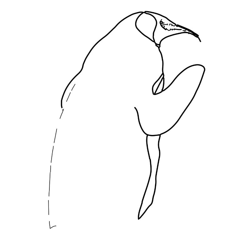 Pinguin Illustration Silhouette Geschenkidee