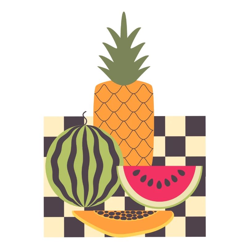 Fruit abstrait et géométrie