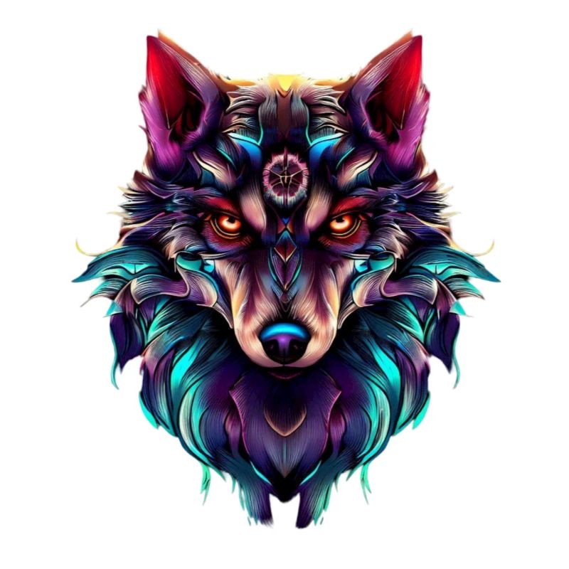 Wolf’s Head Synthwave Wolf