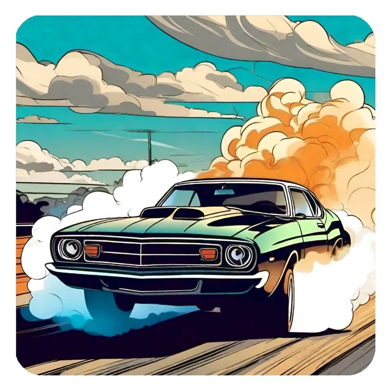 Oldtimer Drift Auto Turbo Rallye mit Rauch