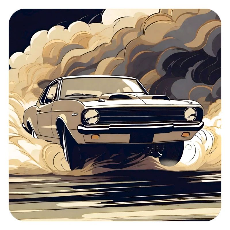 Oldtimer Drift Auto Turbo Rallye mit Rauch